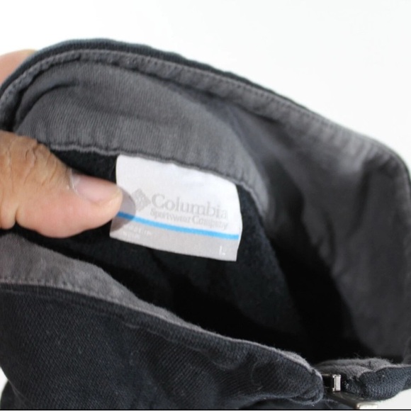 Columbia Men Charcoal Quarter-Zip Fleece Long Sleeve Mock Neck Size Large - Picture 7 of 8